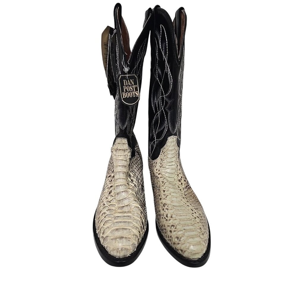 Dan Post Men's DP3036 Manning Python Western Exotic Boot Natural Black Size 9.5D - Picture 5 of 6
